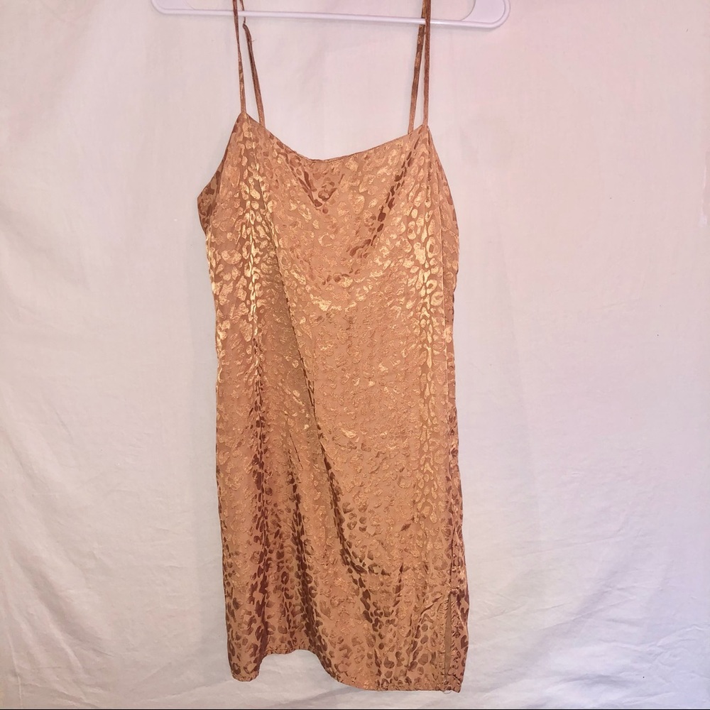 leopard print satin UO dress